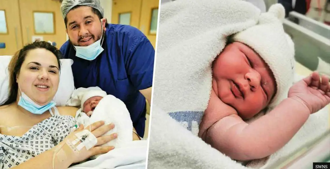 Woman Gave Birth To Baby So Big It Took Two People To Lift Him Up