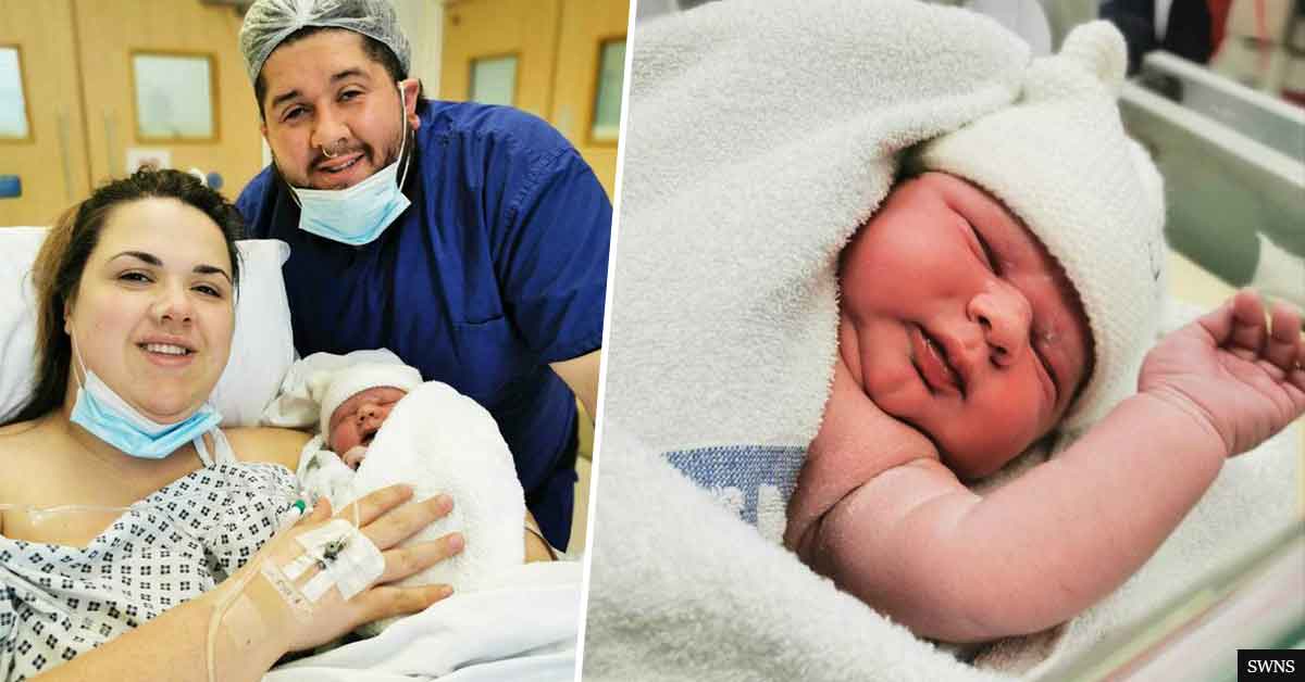 Woman Gave Birth To Baby So Big It Took Two People To Lift Him Up