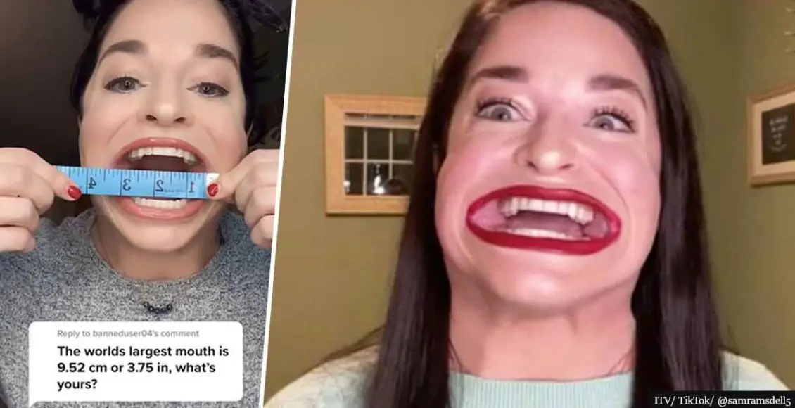 Woman with the "World's BIGGEST Mouth" gets TikTok famous in no time