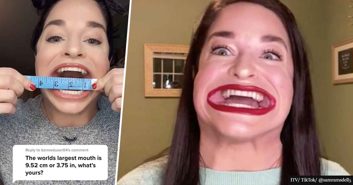 Woman with the "World's BIGGEST Mouth" gets TikTok famous in no time