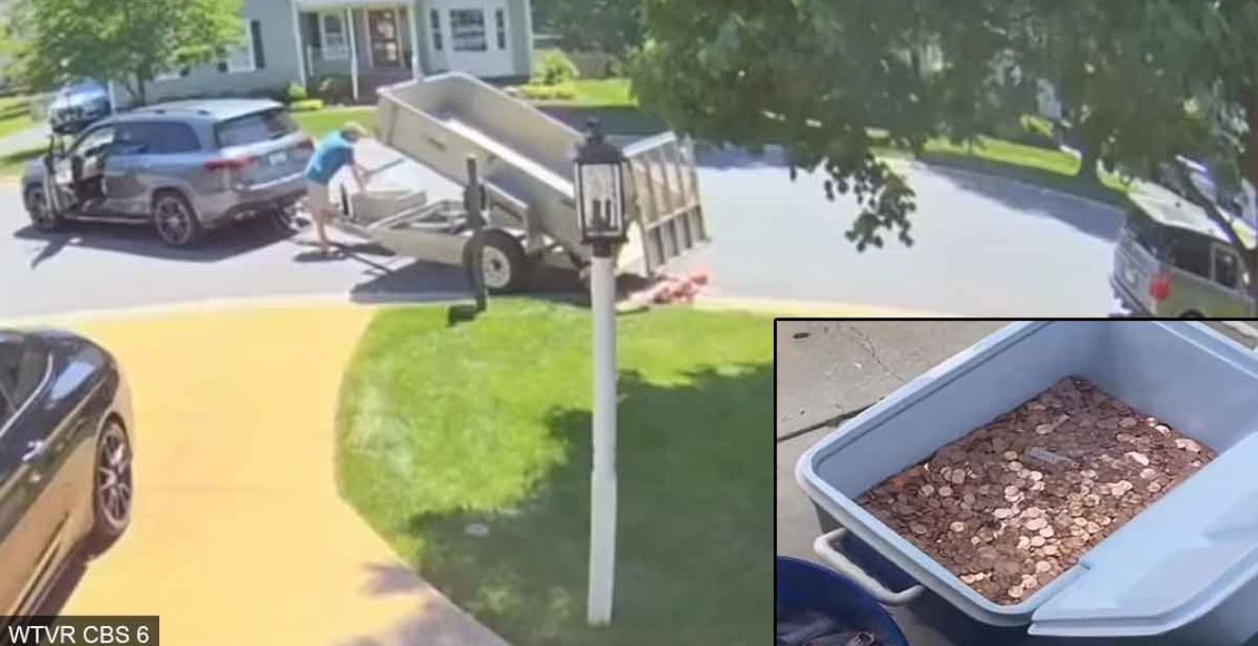 Father Makes Final Child Support Payment For Daughter By Dumping 80,000 PENNIES On Front Lawn