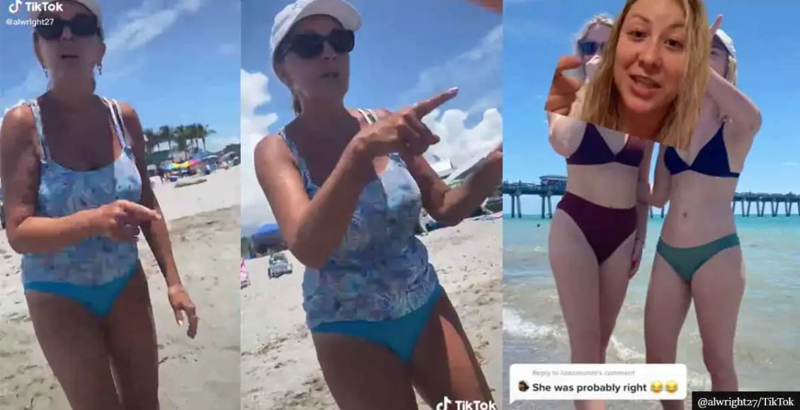 Karen strikes again: woman calls young girls ‘pr**titutes’ for taking bikini photos at the beach, caught on video
