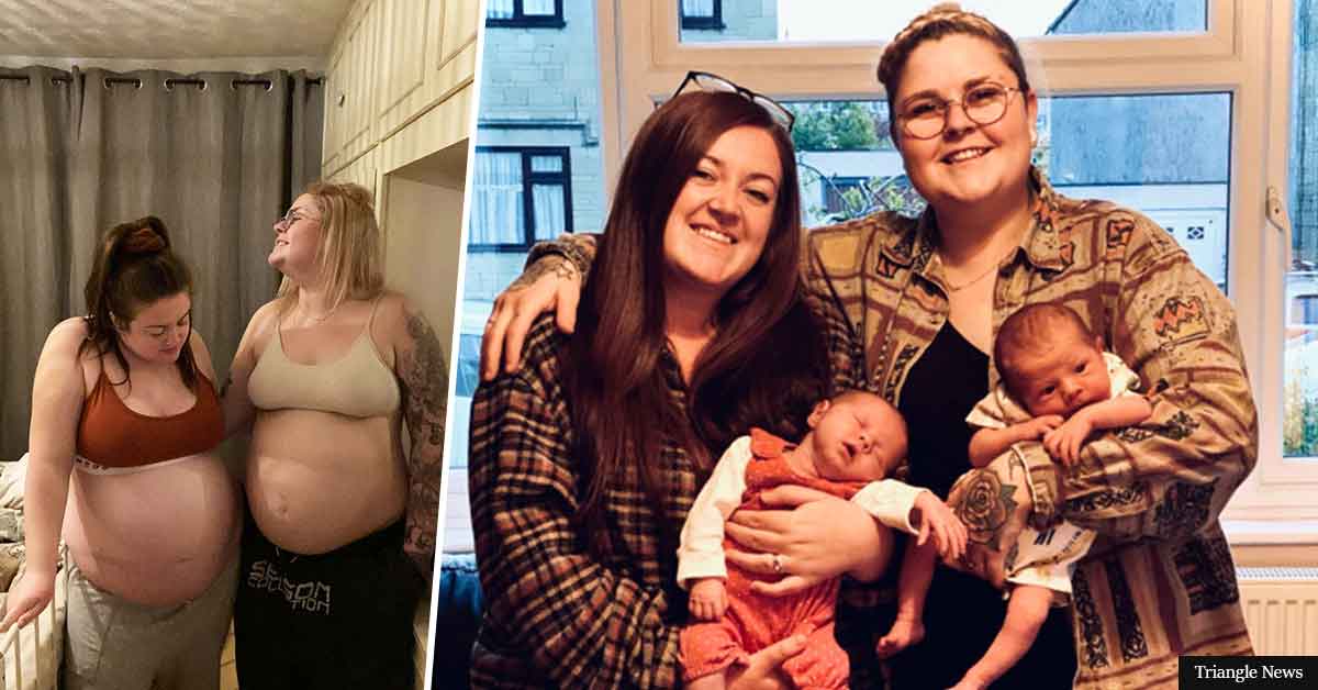 LGBTQ+ couple BOTH give birth within days of each other