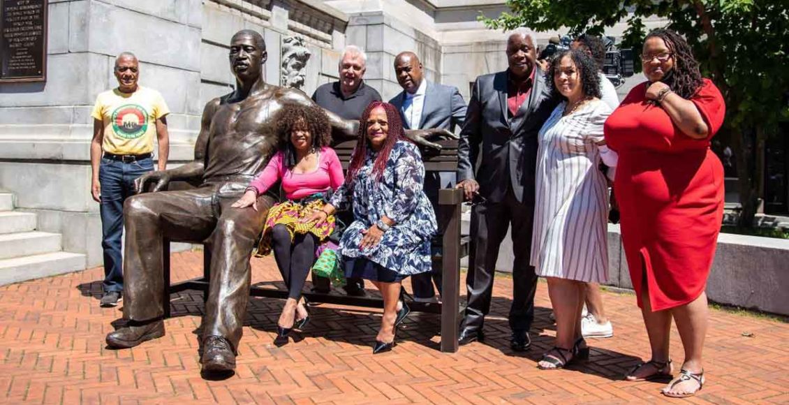 Newark City Unveils Massive Bronze Statue Of George Floyd