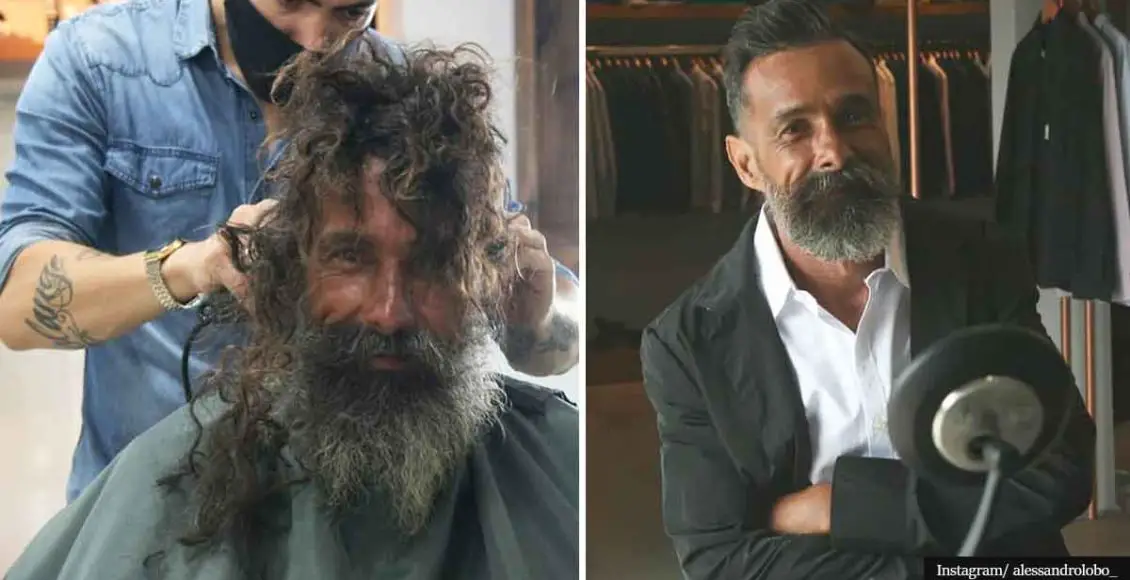 Kind strangers give homeless man a makeover helping him reunite with family who thought he was dead for a decade