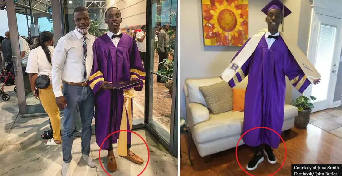 Teacher gives student his own shoes so he doesn't miss his graduation