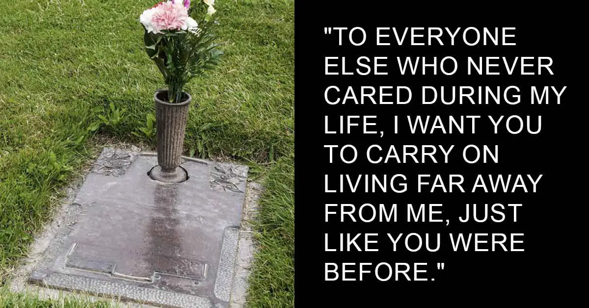 Woman Writes Her Own Obituary Before Dying And Bans Her Family From Attending Her Funeral