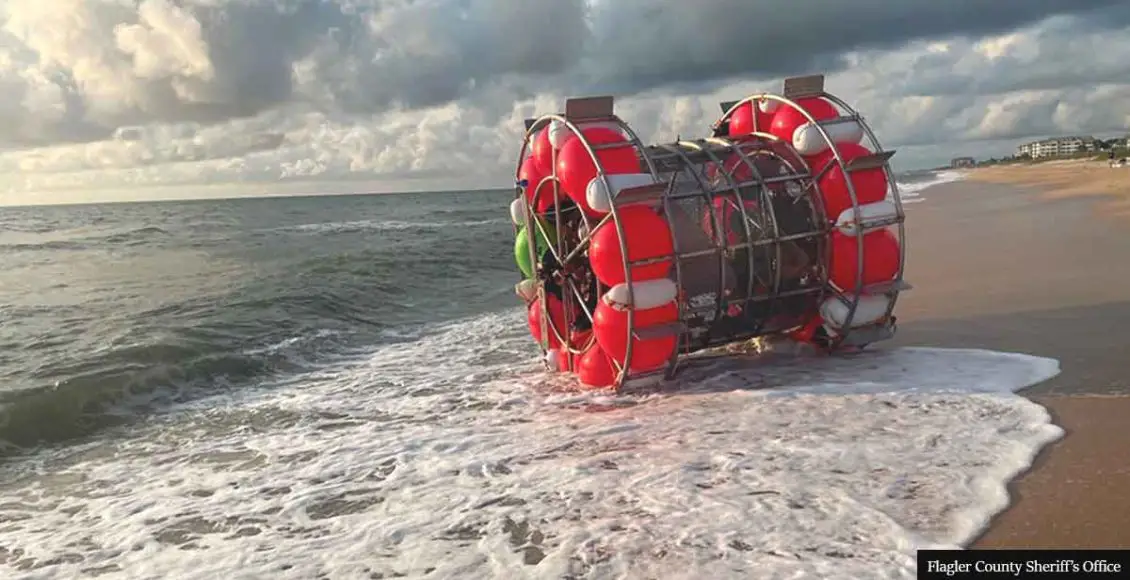 Florida man who tried to walk on water in a bubble-like vessel washes up on beach, sheriff says