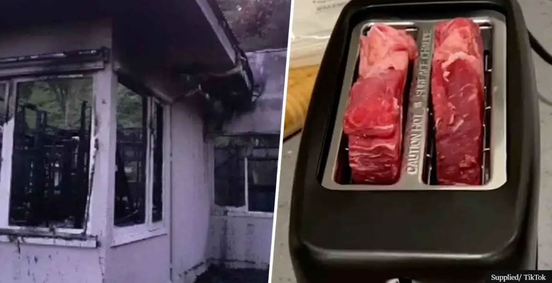 Man Almost Burns Down His House By Cooking Steak In A Toaster