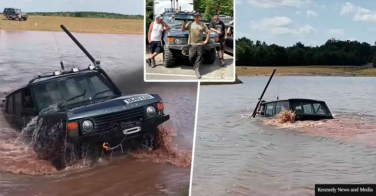 VIDEO: Man, 34, turns his Land Rover into a 007 submarine