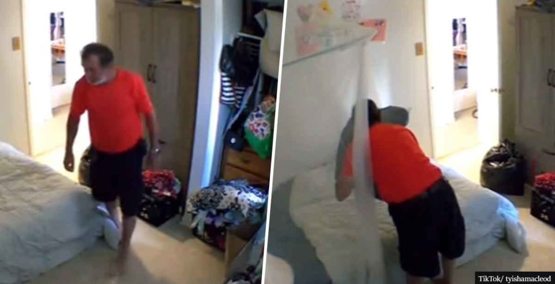 Woman Films Landlord Creeping Into Her Room And Sniffing Her Sheets