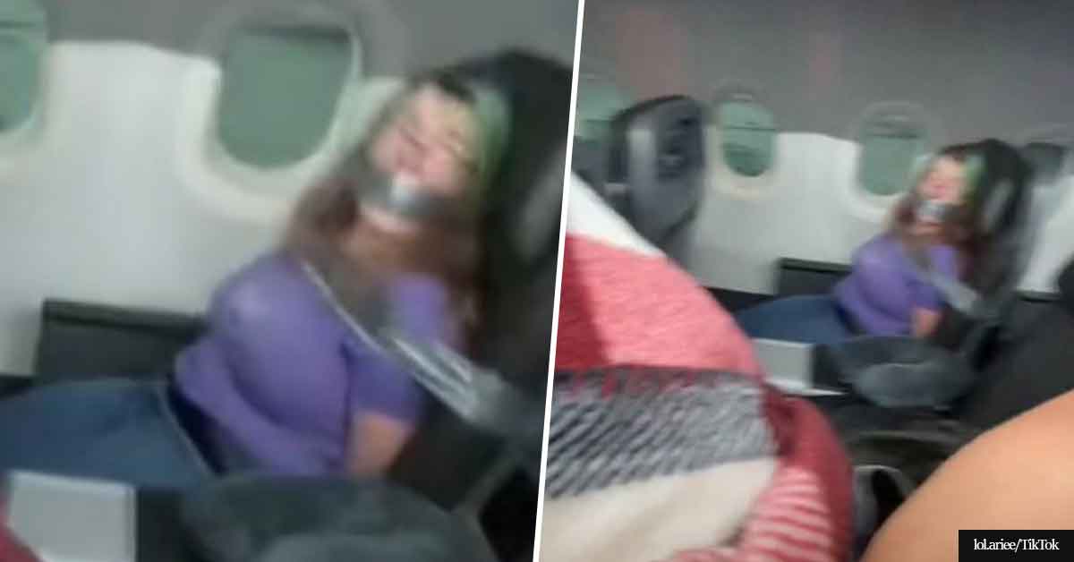 Woman gets duct-taped to her seat after trying to exit the plane mid-flight