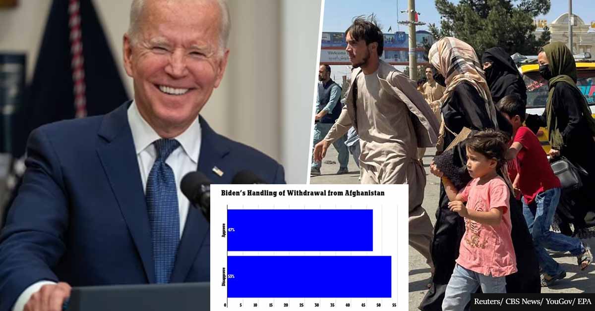 Biden chuckles at poll showing most Americans think he's no longer 'competent' amid Afghanistan crisis