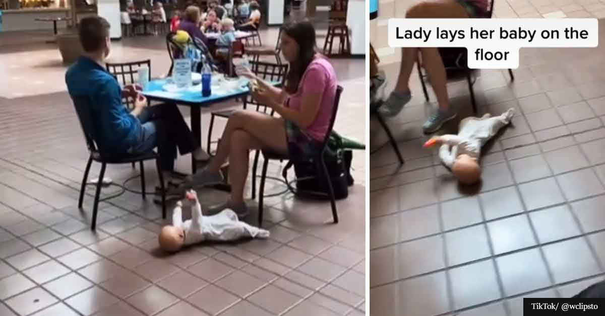 Footage Of Baby Left On The Mall Floor Ignites Huge Debate Around Parenting