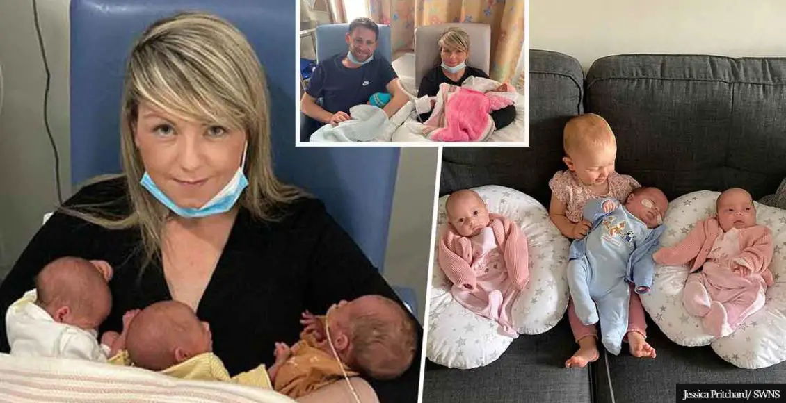Teacher gives birth to FOUR babies in less than a year during lockdown