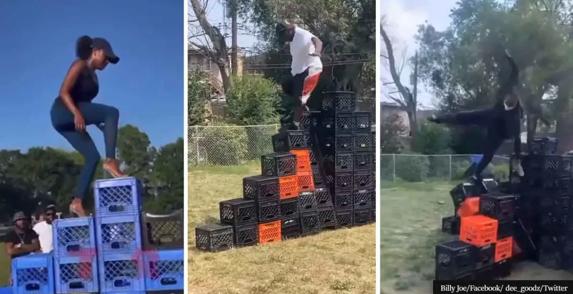 The viral Milk Crate Challenge has taken the Internet by storm