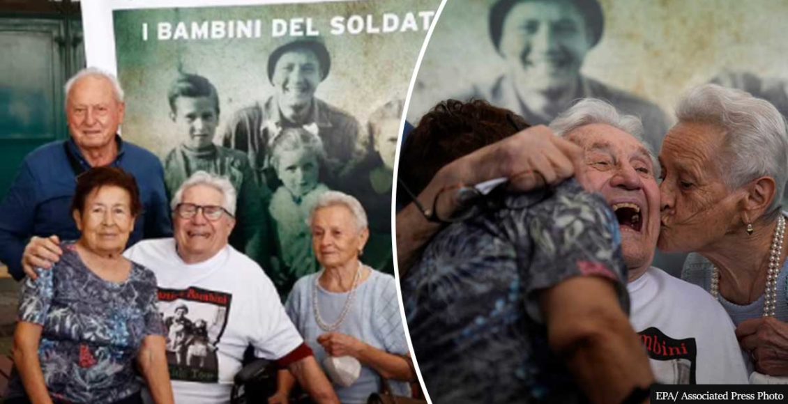 U.S. WW2 Veteran Reunited With Three Italians He Saved As Children From Nazis After His Daughter Tracked Them Down On Social Media By Using An Old Photo