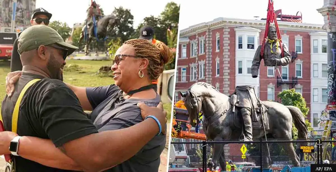 Crowds Cheer as Richmond's Robert E. Lee statue finally REMOVED