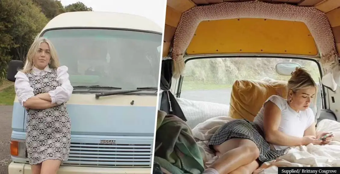 Designer who moved into a van because of out-of-control rent costs has never been happier