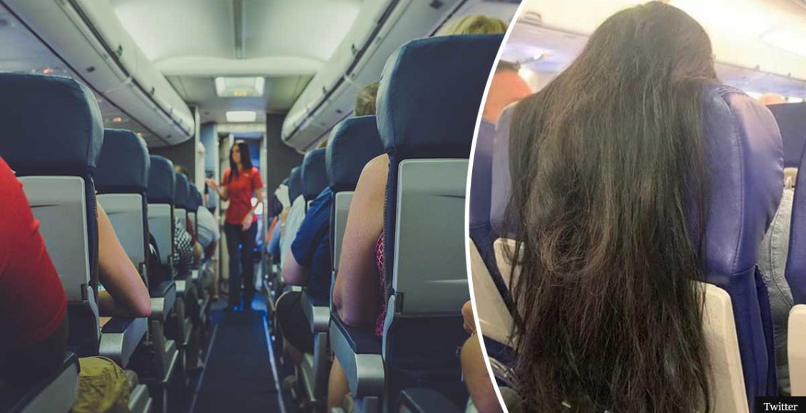 "It's Gross And It's Unhygienic": Inconsiderate Plane Passenger Slammed For Draping Her Long Hair Over The Back Of Her Seat