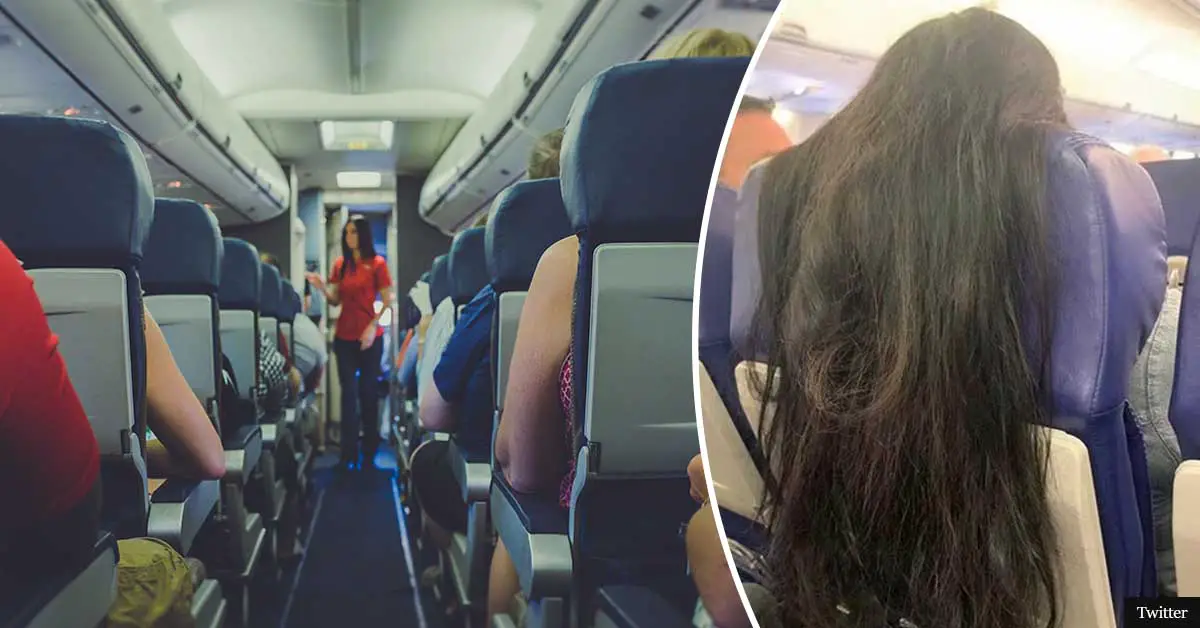 "It's Gross And It's Unhygienic": Inconsiderate Plane Passenger Slammed For Draping Her Long Hair Over The Back Of Her Seat