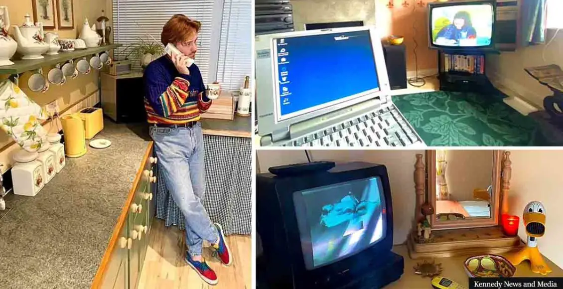 Man obsessed with the 90s spends thousands transforming his home into time capsule