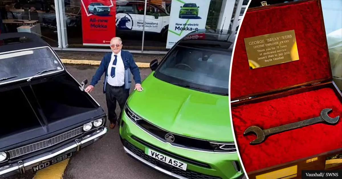 Mechanic, 90, Retires After 75 Years Of Service For The Same Company, Gets A Spanner As A Leaving Gift