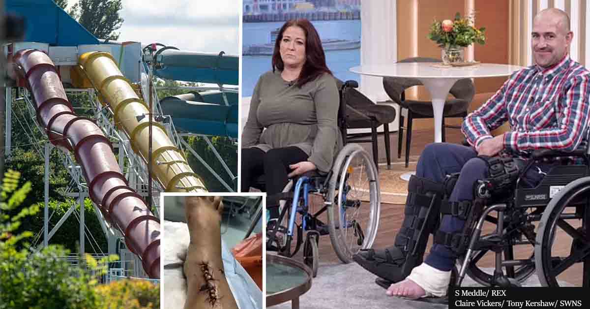 The drunken "idiots" who broke their legs want to sue the waterpark they sneaked into