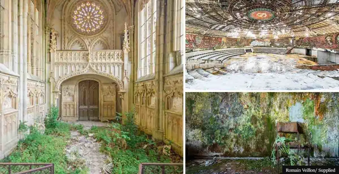 What if we all disappeared? Haunting pictures show abandoned theme parks, homes and churches taken over by nature