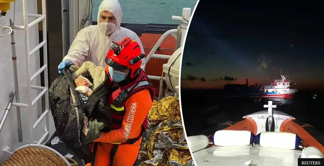 Baby Born On Migrant Boat Rescued From Dangerous Waters By Italian Coastguard
