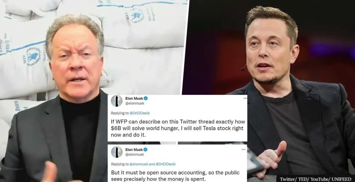 Elon Musk is willing to sell Tesla stock if UN can prove how $6B of his wealth can solve world hunger