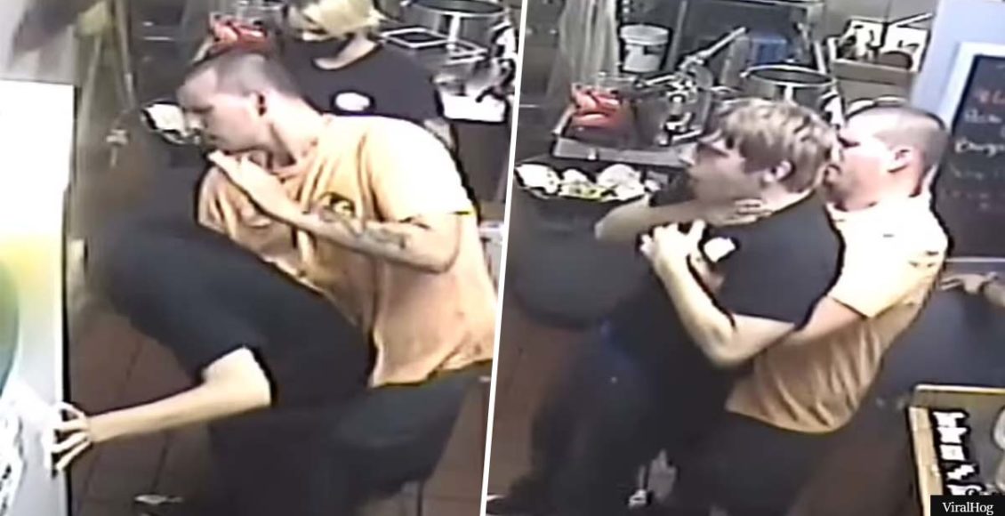 VIDEO: Hero bartender saves coworker's life with Heimlich maneuver