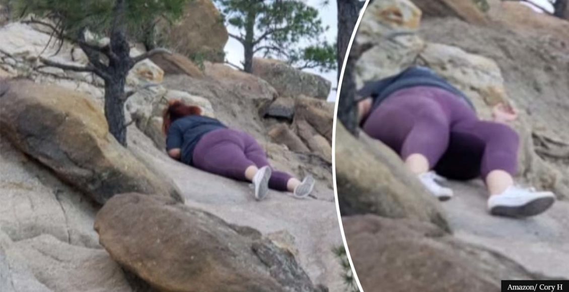 Woman's priceless leggings review goes viral after they didn't rip while she slid down a mountain