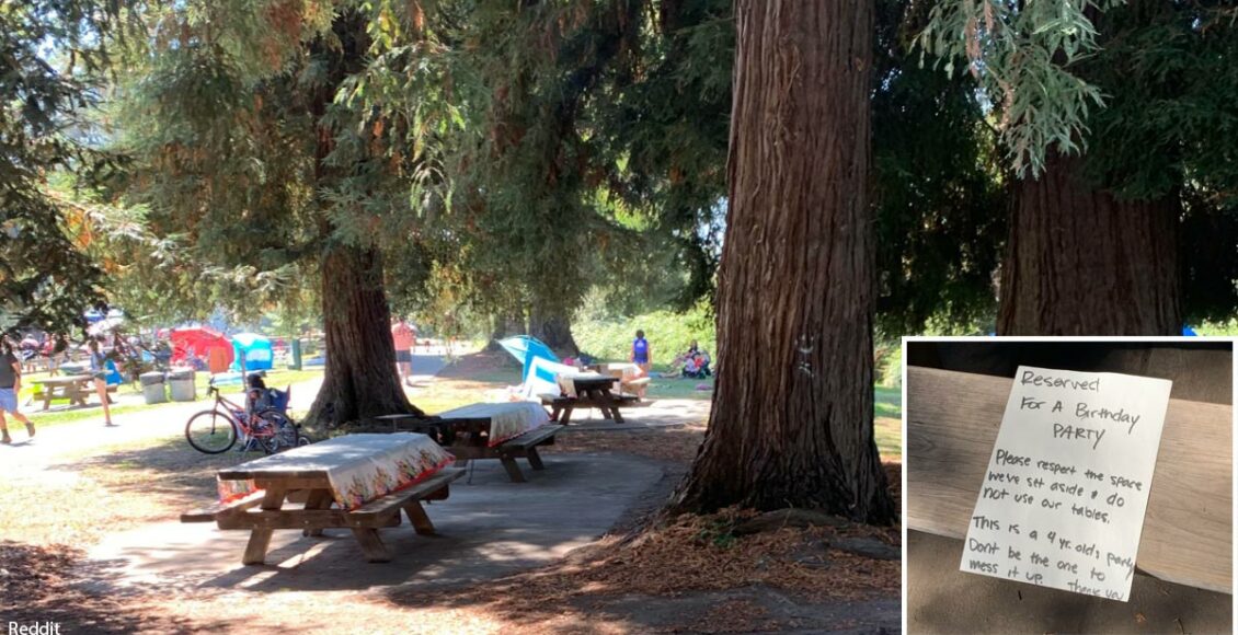 'Entitled' Parents Reserve Park Benches For 4-Year-Old's Birthday Party With 'Rude' Note
